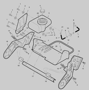 Frame And Fuel Tank Diagram and Parts List for 622591X85NA 2004 Briggs and Stratton Snow Blower